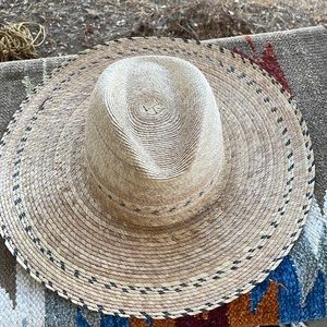 Brixton straw hat with blue detail
